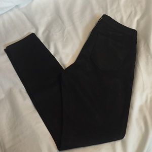 Black Old Navy coated skinny jeans