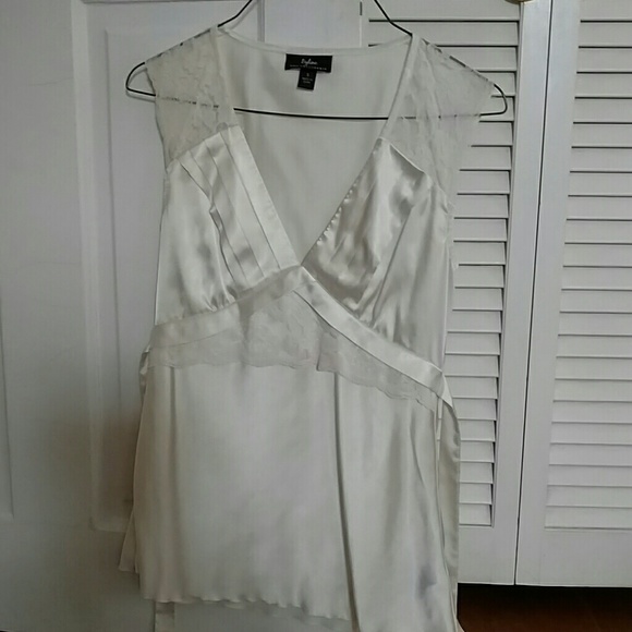 Silk and lace tank top