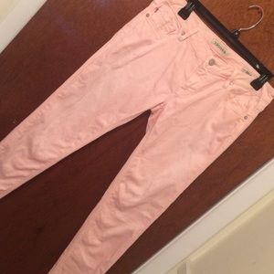 light pink jeans.
