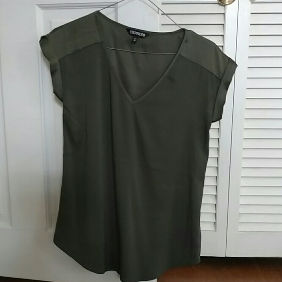 Army green Express blouse
