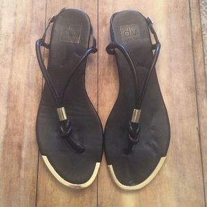 DV Black and Gold Sandals