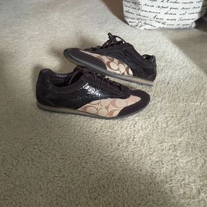 Brown coach sneakers
