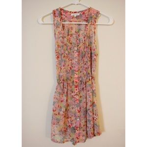 Delias floral chiffon tank top
