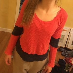 Free people waffle shirt