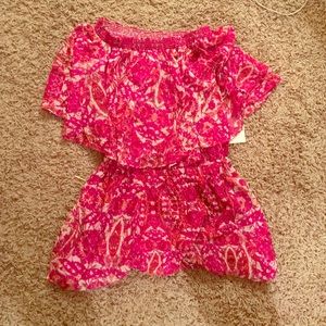 MuMu Rosarita romper - pomegranate punch