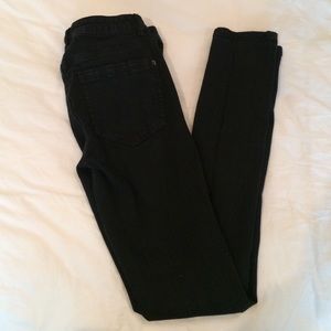 F21 Black Distressed Skinny Jeans