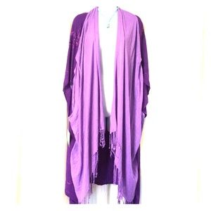Purple Pashmina Kimono