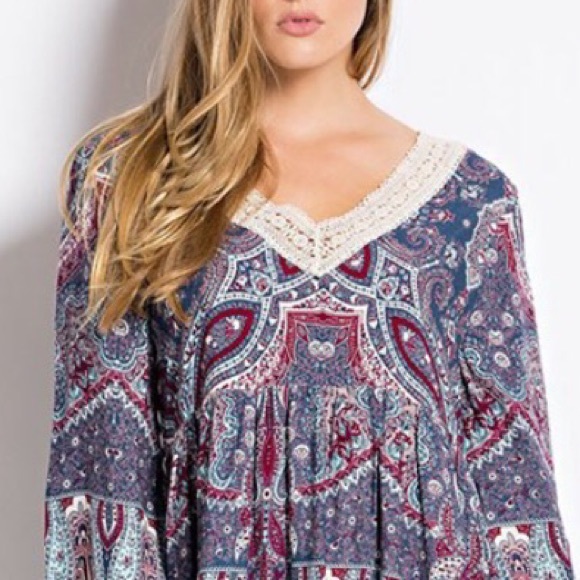 Paisley Babydoll dress - Picture 3 of 4