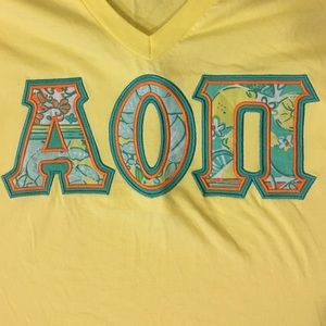 AOII Stitch Letter V-Neck