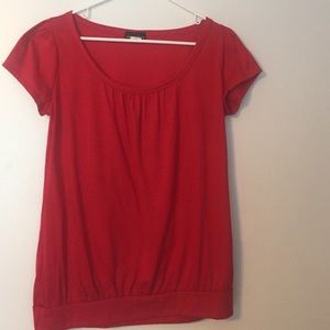 Ladies nice red shirt.