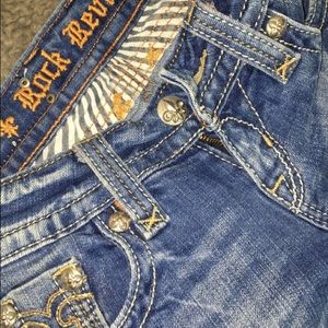 Light wash Rock revival jeans