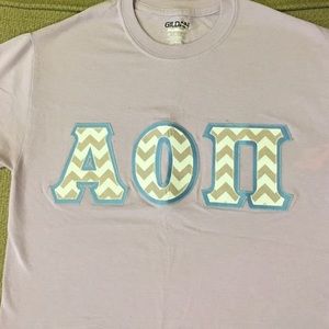 AOII stitch letter. Chevron