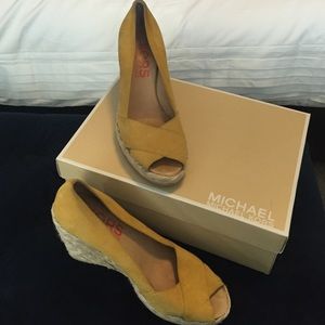 Yellow Michael Kors wedges