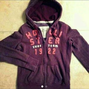 Medium Hollister Maroon/Pink Hoodie