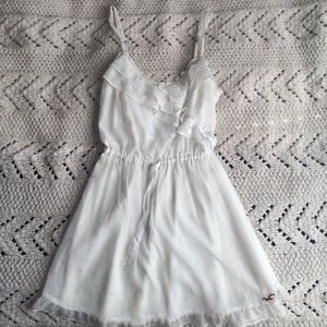 White Flowy Mini Dress