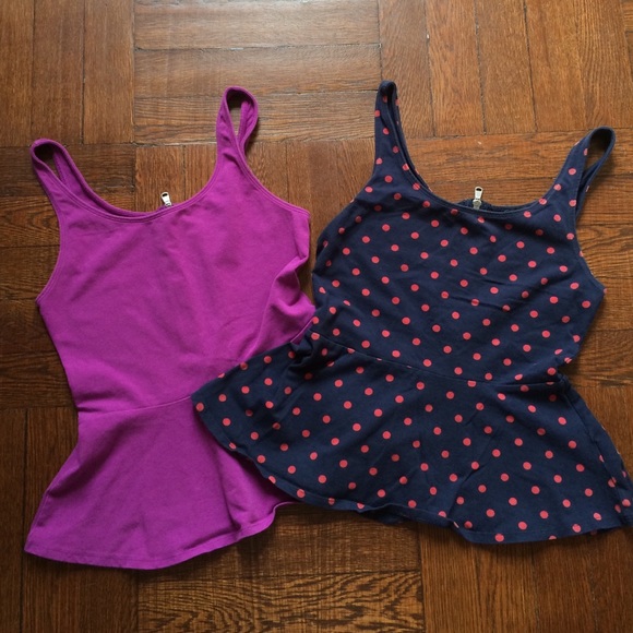 Pair of Express peplum tops