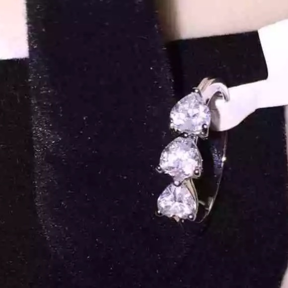 SIZE 9.10 CZ ENGAGEMENT RING - Picture 2 of 3