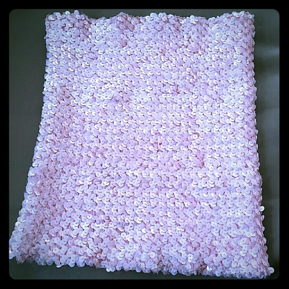 Vintage sequin pink tube top- excellent condition