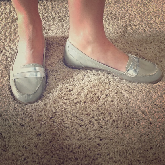 Gray and silver GAP loafers