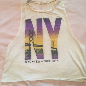 NY skyline muscle tee