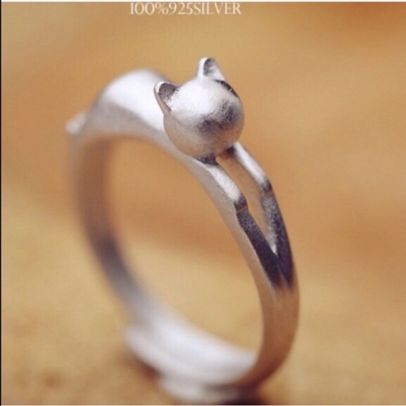 Cute Jewelry - Cute Cat Ring! .925 Sterling Silver Stamped NEW