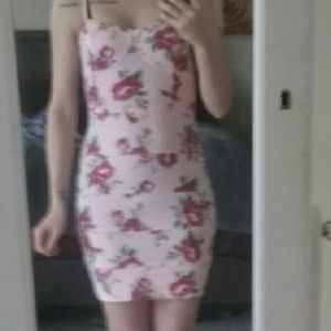 Pink floral dress