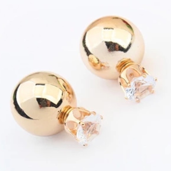Jewelry - 💟Shiny Gold Double End Earrings💟