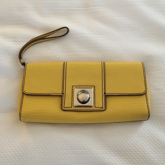 Banana Republic Yellow Textured Clutch - Picture 1 of 3