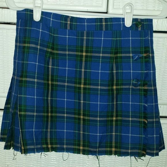 Blue plaid skirt from urban outfitters