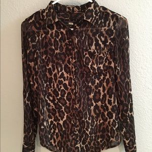 Cheetah print blouse