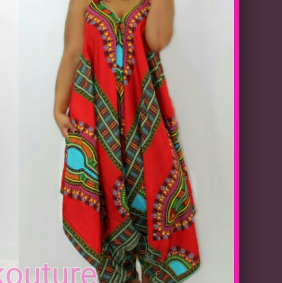 RED DASHIKI JUMPER