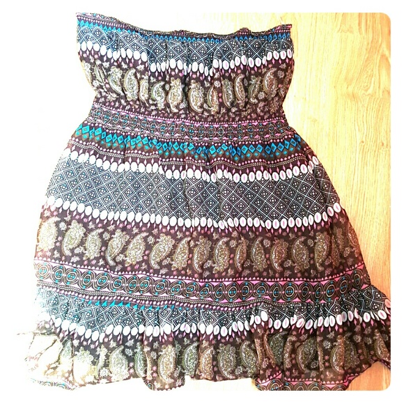 Strapless summer dress