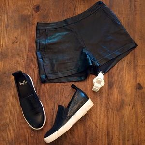 Vegan Leather Shorts