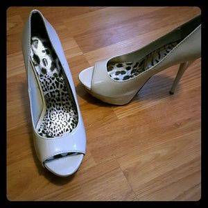 Beige Platform heels