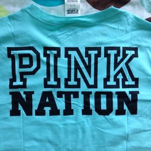 NWT PINK FROCKET TEE AND CAMPUS CROP LEGGING