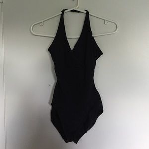Capezio Black Halter Body Suit