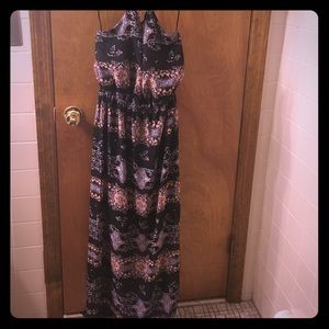 Floral halter top dress