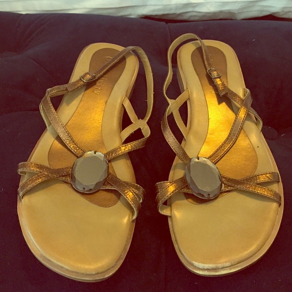 Bronze relativity sandals