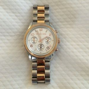 Michael Kors Oversized Gold & Stainless Watch