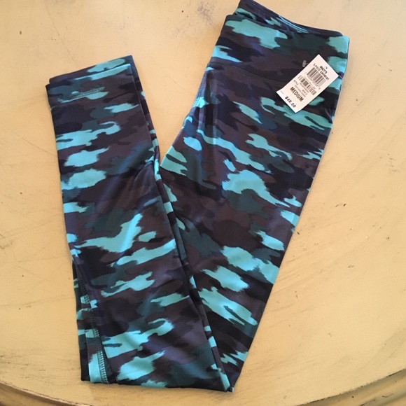 Teal Camo Leggings NEW