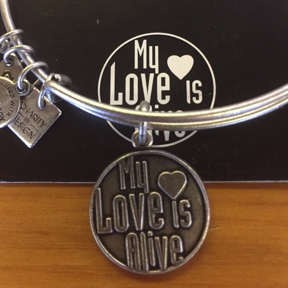 My Love is Alive Alex and Ani bracelet in silver! - Picture 2 of 3