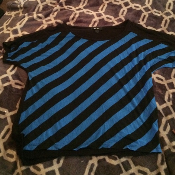 Black/Blue Blouse - Picture 1 of 3