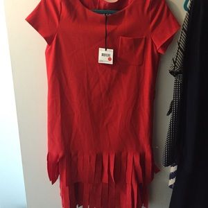 Moschino cheap and chic red shift dress