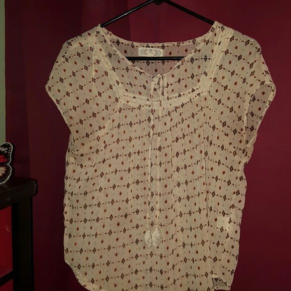 Sheer floral blouse