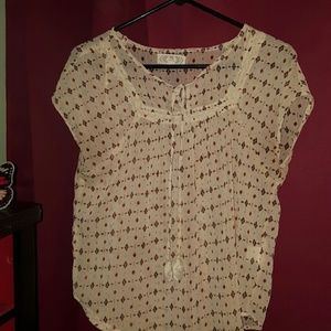 Sheer floral blouse