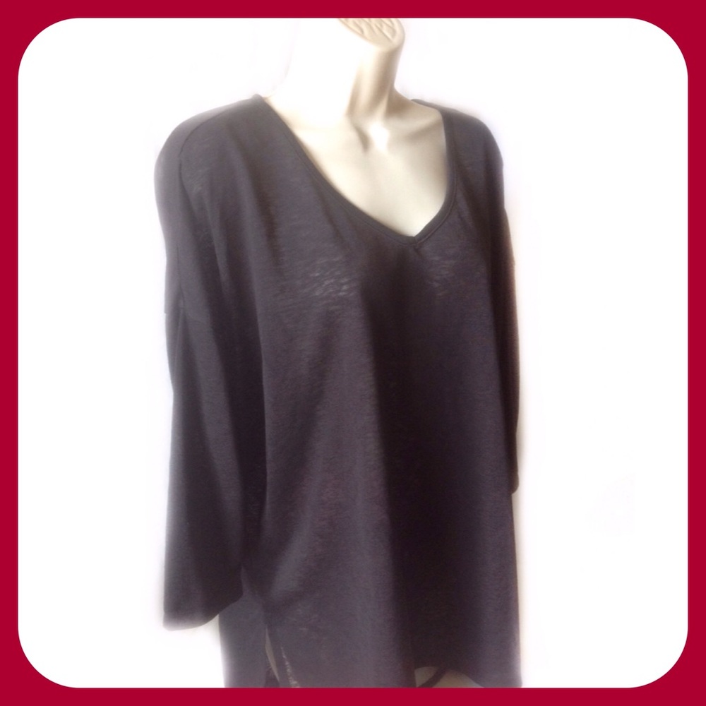 Black V-Neck Top