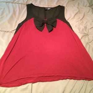 Dressy red and black Tank Top (Medium)