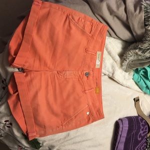 Pilcro orange shorts.