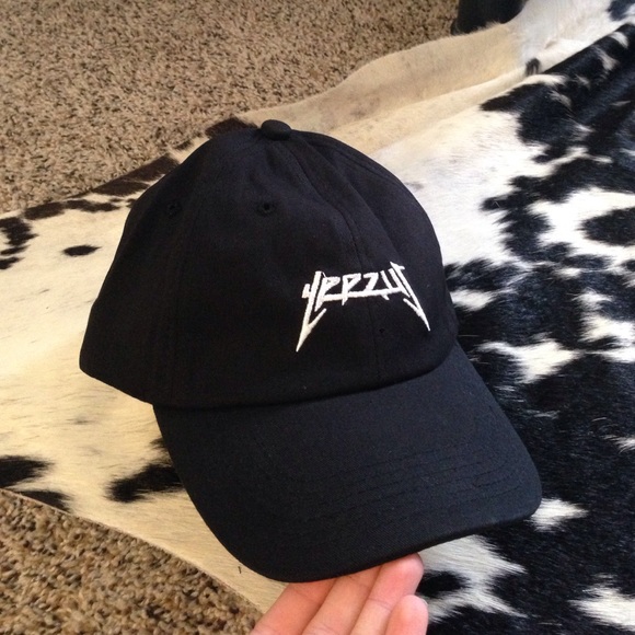 Yeezus Kanye West Baseball Cap Hat Black Embroider - Picture 3 of 4