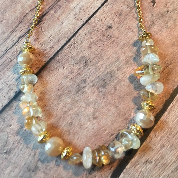 Citrine Chip 22" Necklace - Picture 2 of 3